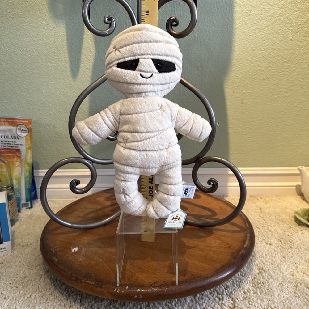 Jellycat London Mummy Bob Halloween Spooky Stuffed Animal NWT Retired